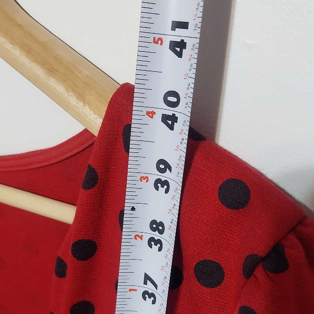 Red Polka Dot Midi Dress - Picture 7 of 10
